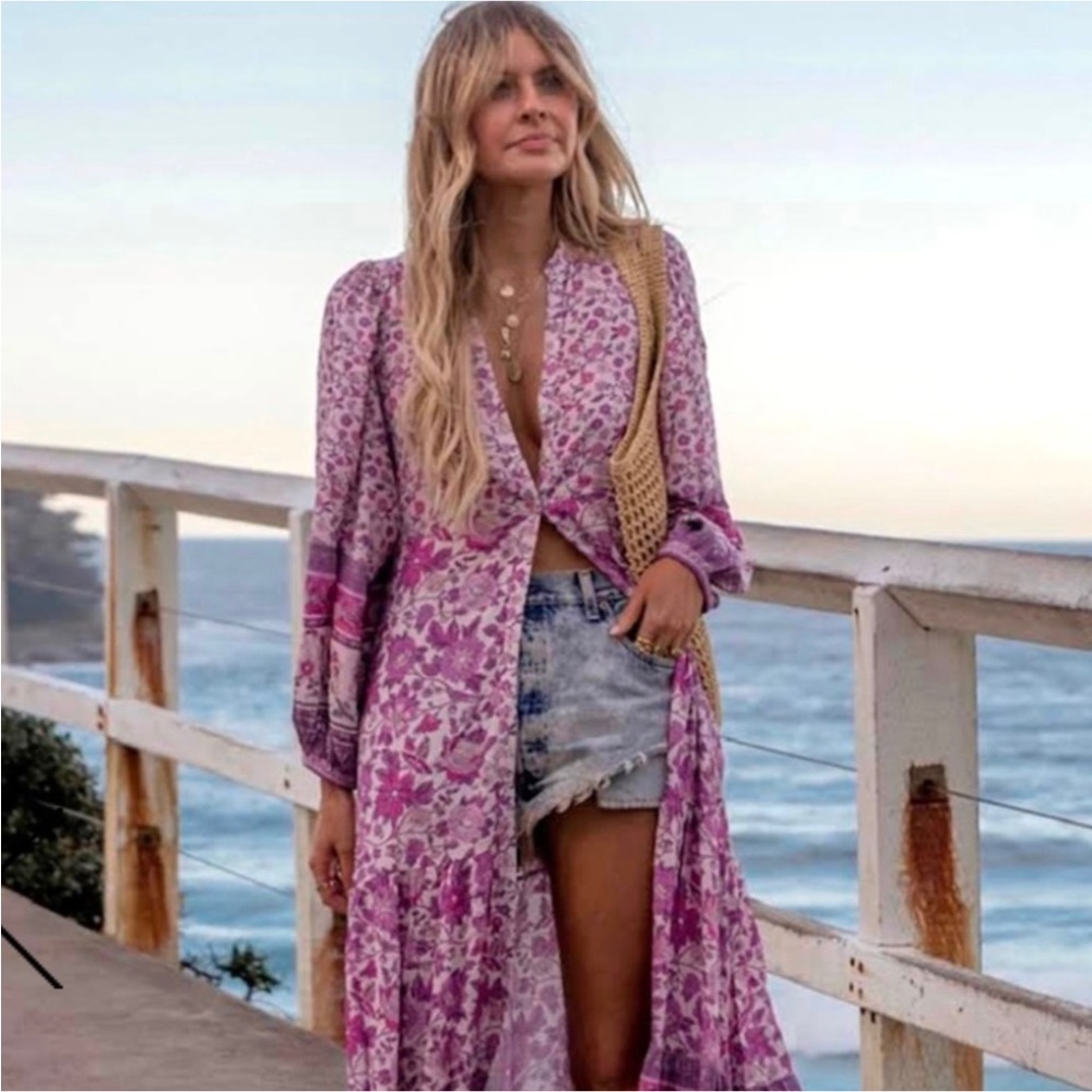 NWT Spell 🌸 Mossy 🌸Button Through Gown 🌸 - Picture 4 of 16